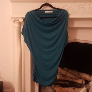 Susana Monaco Bright Aqua Off Shoulder Mini Dress